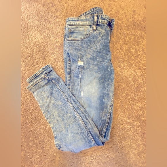 BP (BE RESPONSIBLE) MEN’s DISTRESSED STRAIGHT LEG DENIM BLUE JEANS - Picture 4 of 11